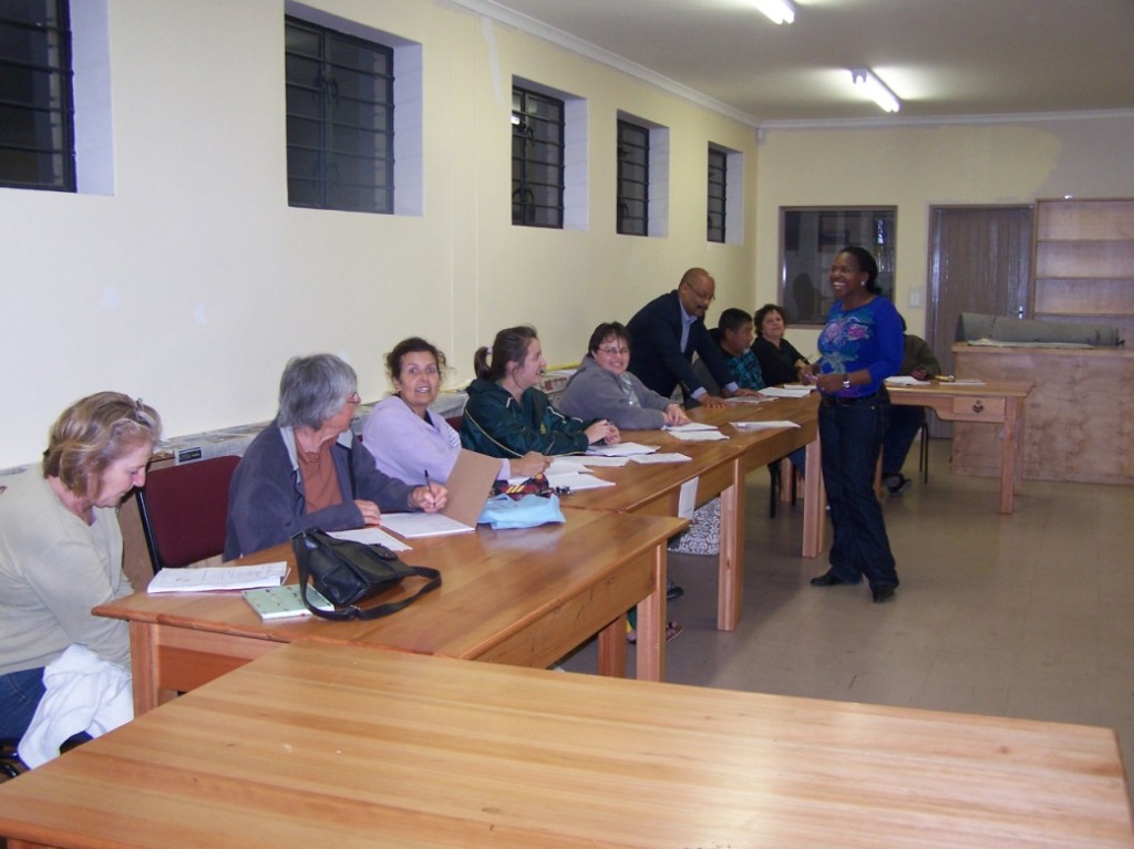 Ms Mfene and her Xhosa students